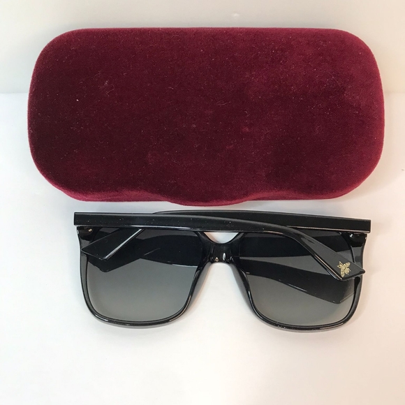 💯 original Gucci Grey Gradient Cat Eye Ladies Sunglasses GG0022S 001 - Picture 8 of 11
